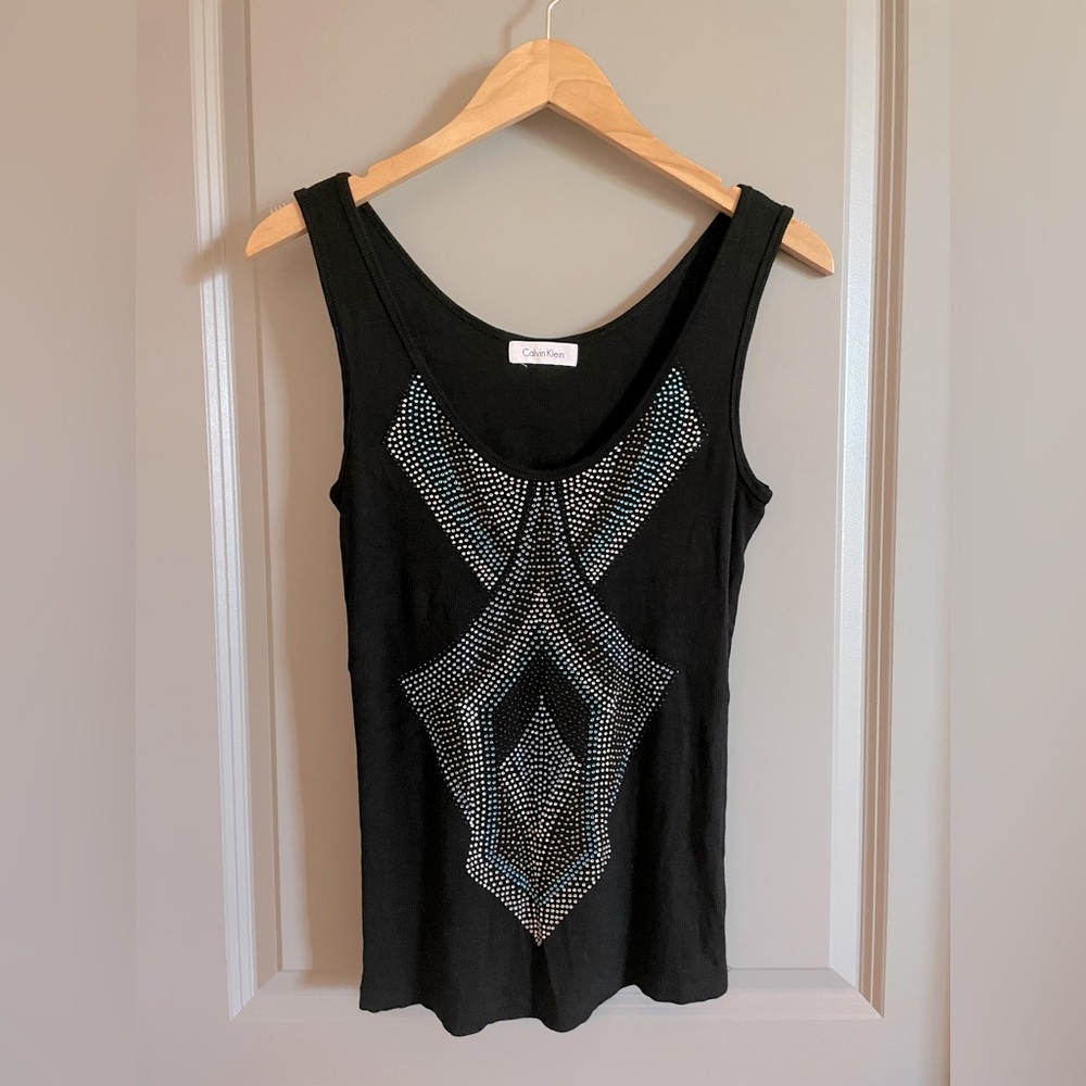 Calvin Klein Jeweled Sleeveless Top